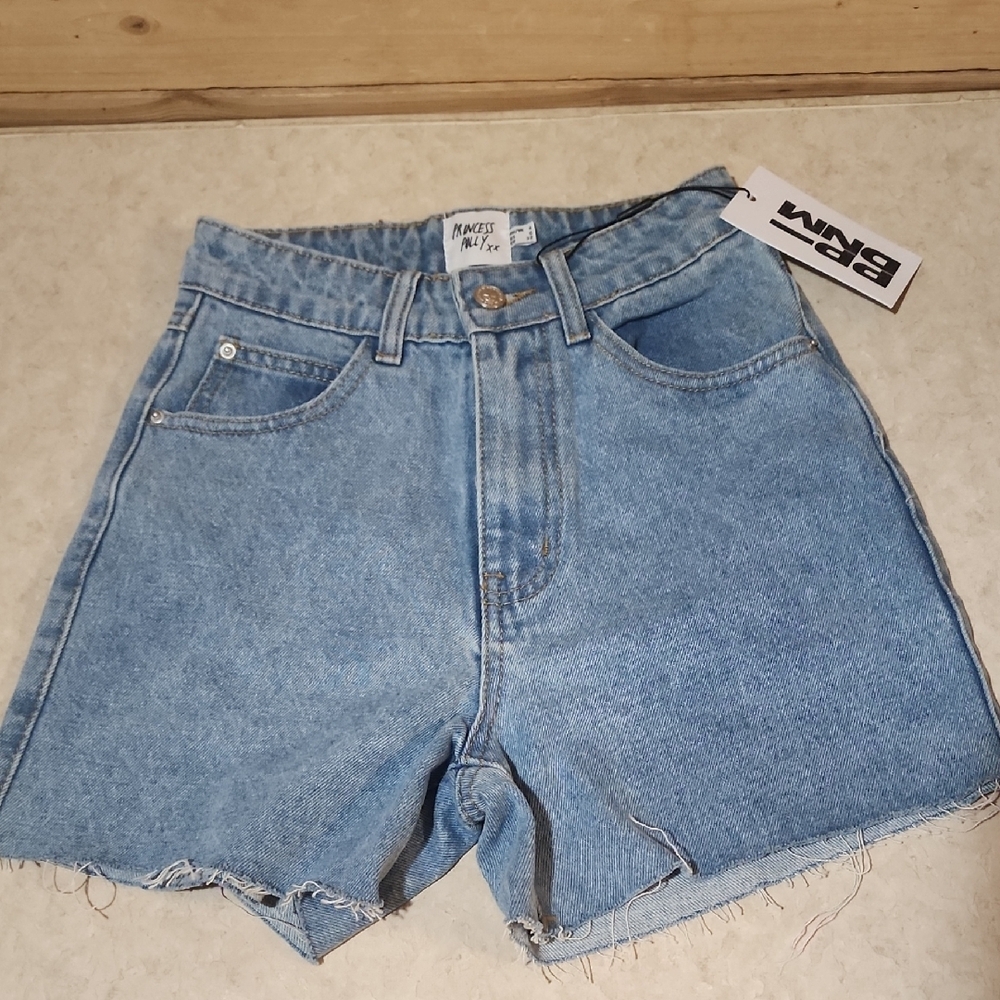 Princess Polly Denim Jean Shorts Size 0 New Inseam 3in
